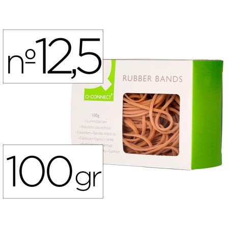 Bandas Elasticas Q-Connect C/100 Gr 100X9 Mm Numero 12,5