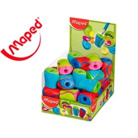 Apara Lapis Maped Plastico Boogy Um Uso com Deposito Cores Sortidas