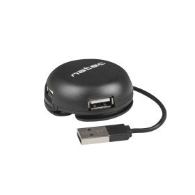 Hub Natec Bumblebee 4 portas USB 2.0 preto