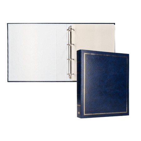 Album de Fotos Aneis Serie Classic com 20 Folhas Autoadesivas Cor Azul
