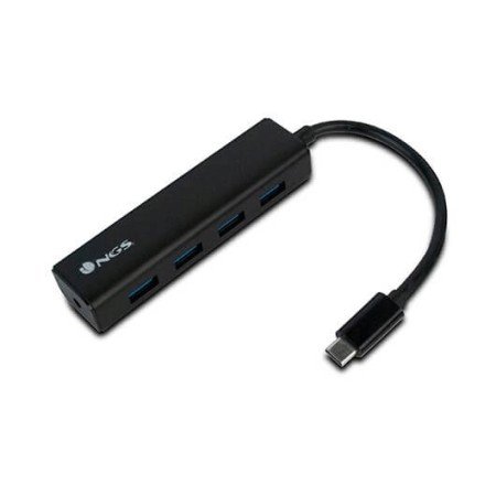 Hub 4 portas usb 3.0 ngs preto - 5gbps