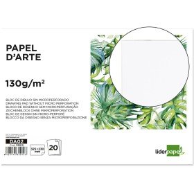 Bloco de Desenho Verona Colado Folio 20 Folhas Branco Creme