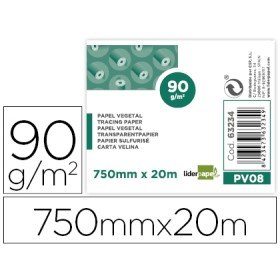 Bloco de Papel Vegetal 750Mmx20M 90 Gr em Rolo