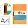 Bolsa Dossier com Clip Lateral Din A4 Laranja 30 Folhas