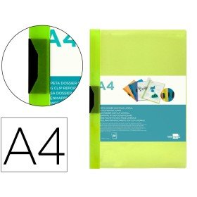 Bolsa Dossier com Clip Lateral Din A4 Verde 30 Folhas