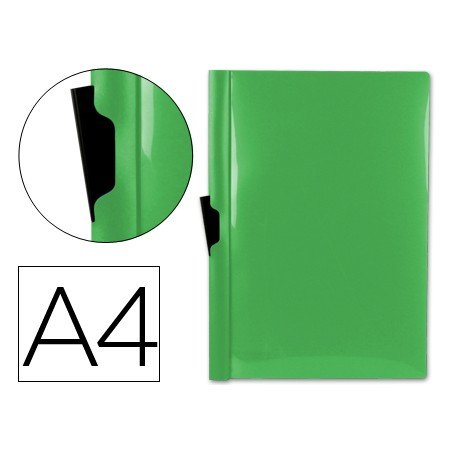 Bolsa Dossier com Clip Lateral Din A4 Verde 60 Folhas