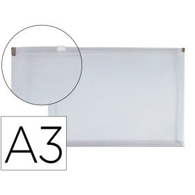 Bolsa Porta Documentos A3 com Fecho Transparente