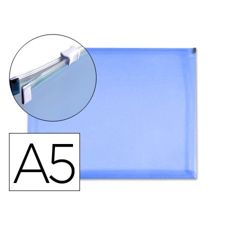 Bolsa Porta Documentos A5 com Fecho Azul