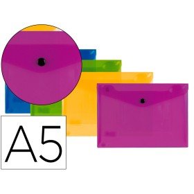 Bolsa Porta Documentos com Mola Din A5 4 Cores Sortidas