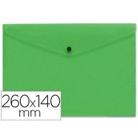 Bolsa Porta Documentos com Mola Formato 26X14 Cm Cor Verde