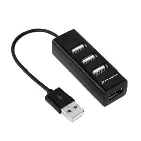 Hub USB portátil Phoenix 4 portas USB 2.0 cabo conector USB flexível design compacto
