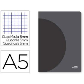 Caderno Agrafado 360 Capa de Plastico Din A5 48 F 90 Gr 5Mm com Dupla Margem Capa Preta