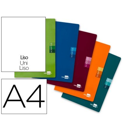 Caderno Agrafado Scriptus Din A4 48 F Lisa Sem Margem Cores Sortidas Papel 90 Gr