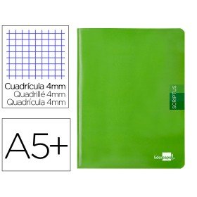 Caderno Escolar Scriptus 48 F Din A5 Quadriculado 4 Mm Capa Verde Papel 90 Gr