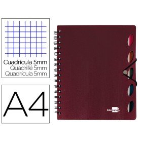 Caderno Espiral Executive 100 Fls A4 Bordeaux Quad
