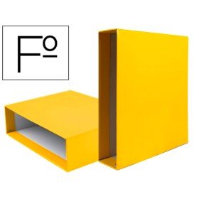 Caixa Para Pasta de Arquivo Cartao Folio Documenta Lombada 82Mm Cor Amarelo