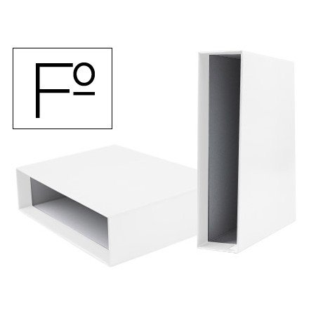 Caixa Para Pasta de Arquivo Cartao Folio Documenta Lombada 82Mm Cor Branca