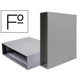 Caixa Para Pasta de Arquivo Cartao Folio Documenta Lombada 82Mm Cor Cinza