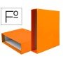Caixa Para Pasta de Arquivo Cartao Folio Documenta Lombada 82Mm Cor Laranja