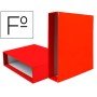 Caixa Para Pasta de Arquivo Cartao Folio Documenta Lombada 82Mm Cor Vermelho