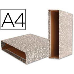 Caixa Para Pasta de Arquivo Classic Red Din A4 Marmoreada Cinza