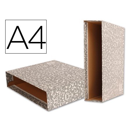 Caixa Para Pasta de Arquivo Classic Red Din A4 Marmoreada Cinza