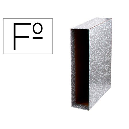 Caixa Para Pasta de Arquivo Classic Red Folio Marmoreada Cinza