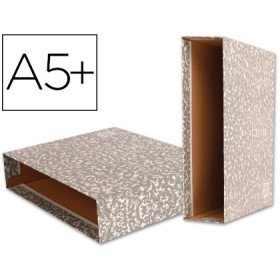 Caixa Para Pasta de Arquivo Classic Red Quarto Ao Baixo Marmoreada Cinza