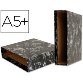 Caixa Para Pasta de Arquivo Quarto Gaspeada Preta