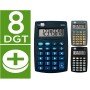 Calculadora de Bolso Xf04 8 Digitos Pilhas 99X64X9 Mm Expositor de 16 Unidades Cores Sortidas