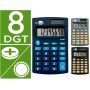 Calculadora de Bolso Xf08 8 Digitos Solar E Pilhas 98X62X8 Mm Expositor de 16 Unidades Cores Sortidas