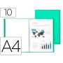 Capa Catalogo 10 Bolsas Polipropileno Din A4 Verde Translucido
