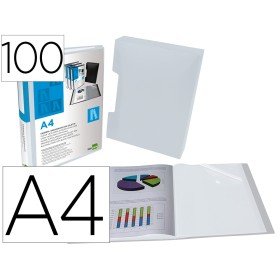 Capa Catalogo 100 Bolsas Din A4 Transparente com Caixa