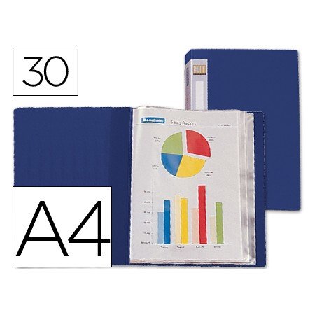 Capa Catalogo 30 Bolsas Din A4 Azul
