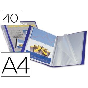 Capa Catalogo 40 Bolsas Din A4 Azul