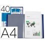 Capa Catalogo 40 Bolsas Din A4 Azul Translucido