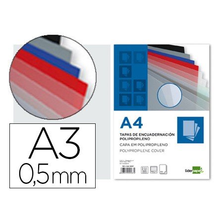 Capa de Encadernacao Polipropileno Din A3 0.5 Mm Transparente Pack de 100 Unidades