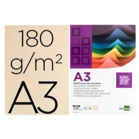 Cartolina Din A3 180 Gr Creme Pack de 100 Unidades