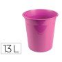 Cesto de Papeis em Plastico Ecouse 100% Reciclado Rosa Opaco 13 Litros 275X285 Mm
