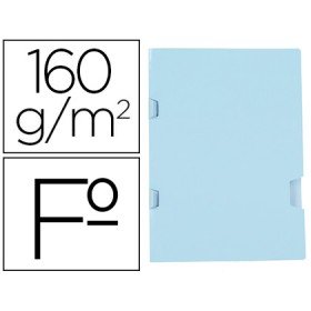 Classificador Folio Azul 3 Pestanas Plastificada 160 Gr