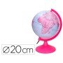Globo com Luz Fisico E Politico Diametro 20 Cm Cor Rosa