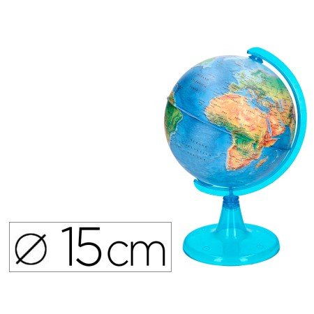 Globo Mapa Fisico Diametro 15 Cm