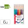 Marcador Efeito Purpurina Metalizada Dupla Ponta Caixa de 6 Marcadores Cores Sortidas
