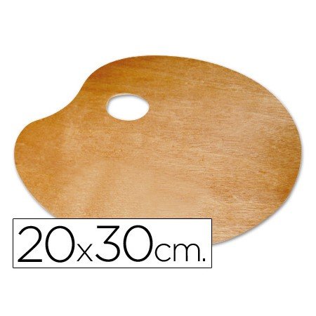 Paleta de Madeira Lidercolor Oval Para Esquerdinos