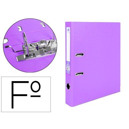 Pasta de Arquivo de Alavanca Documenta Pvc Folio Lombada 52 Mm Lilas