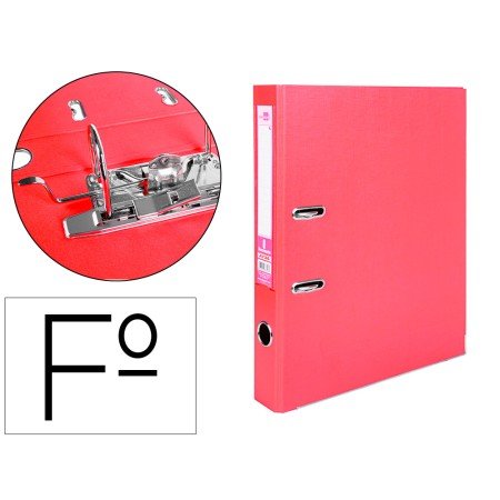Pasta de Arquivo de Alavanca Documenta Pvc Folio Lombada 52 Mm Vermelho
