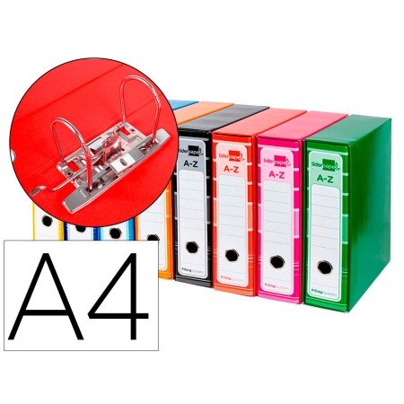 Pasta de Arquivo de Alavanca Filing System Cartao Forrado Din A4 com Caixa Cores Sortidas