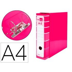 Pasta de Arquivo de Alavanca Filing System Cartao Forrado Din A4 com Caixa Rosa