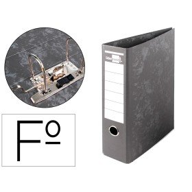 Pasta de Arquivo de Alavanca Gaspeada Preta Folio