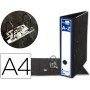 Pasta de Arquivo Classic Blue Cartao Forrado Din A4 Gaspeada Preta Sem Caixa